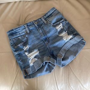 High rise midi jeans.